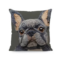 Декоративна наволочка Бульдог Графіт 45×45 см