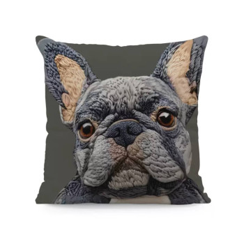 Декоративна наволочка Бульдог Графіт 45×45 см