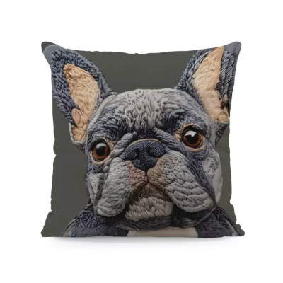 Декоративна наволочка Бульдог Графіт 45×45 см