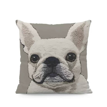 Декоративна наволочка Бульдог Сіра 45×45 см