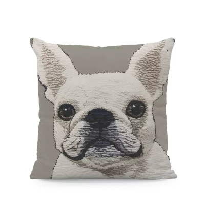 Декоративна наволочка Бульдог Сіра 45×45 см