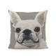 Декоративна наволочка Бульдог Сіра 45×45 см