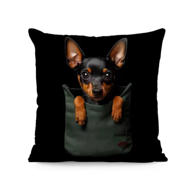 Декоративна наволочка Такса Чорна 45×45 см