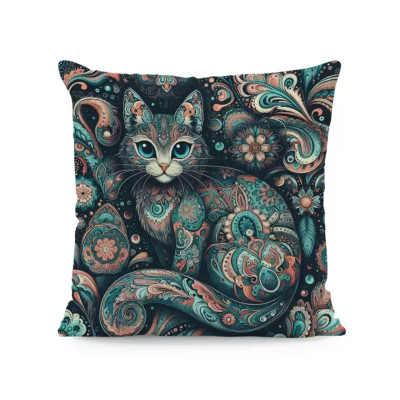 Декоративна наволочка Котик Абстракція 45×45 см