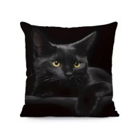Декоративна наволочка Чорний Кіт 45×45 см