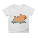 Футболка дитяча Капібара і пташки Біла