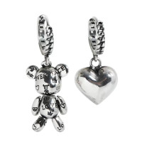 Асиметричні сережки Ведмедик і Серденько