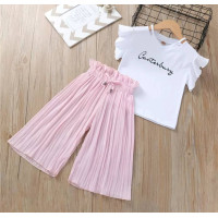 Легкий костюм весна/літо (футболка+брюки) Рожевий