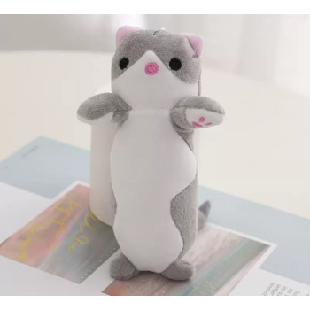 Брелок м’яка іграшка Кіт-Батон Сірий