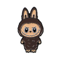Металевий значок Лабубу (Labubu) Коричневий