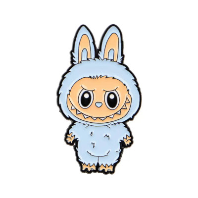 Металевий значок Лабубу (Labubu) Білий