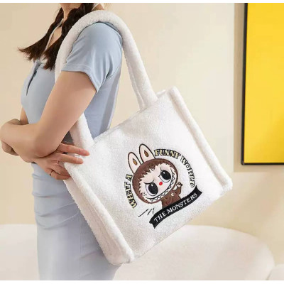 Сумка-шопер Лабубу Labubu Біла