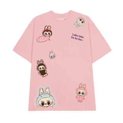 Футболка з Лабубу (Labubu) Oversize Рожева