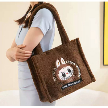 Сумка-шопер Лабубу Labubu Коричнева