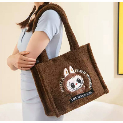 Сумка-шопер Лабубу Labubu Коричнева