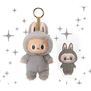 Фігурка брелок Лабубу (Labubu) Сірий