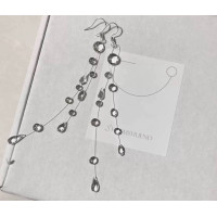 Довгі сережки з прозорими кристалами