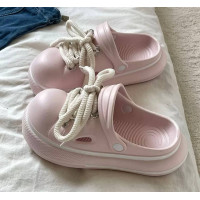 Милі крокси з шнурками Рожеві