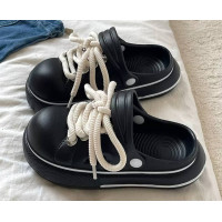 Милі крокси з шнурками Чорні