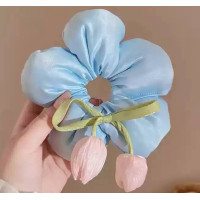 Резинка на пучок Квітка Блакитна