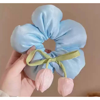 Резинка на пучок Квітка Блакитна