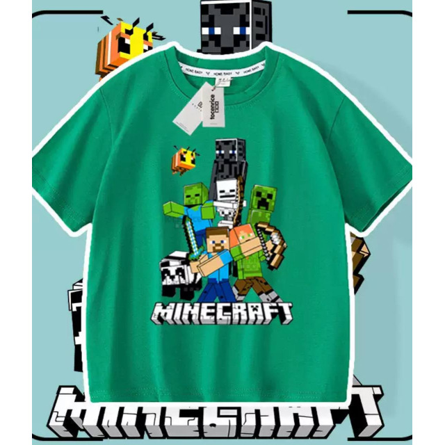 Дитяча футболка Minecraft Зелена