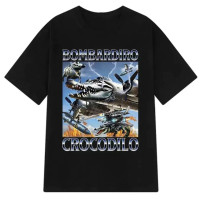 Футболка Brainrot Bombardino Crocodilo Бомбардіно Крокоділо Чорна