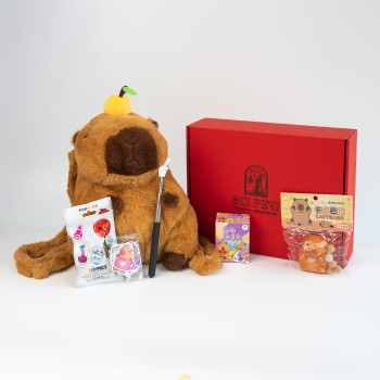 Подарунковий набір Капібара (рюкзак, наліпки, сквіш, указка, фіджет)