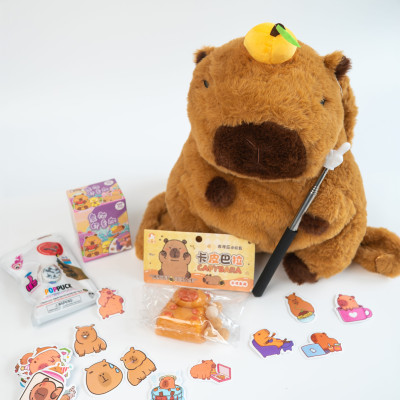 Подарунковий набір Капібара (рюкзак, наліпки, сквіш, указка, фіджет)