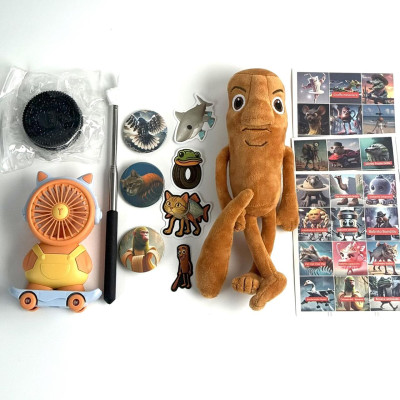 Подарунковий набір Тун Тун Тун Сахур Tung Tung Tung Sahur (іграшка, указка, значки, сквіш, вентилятор)