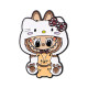 Металевий значок Лабубу (Labubu) в костюмі Кітті