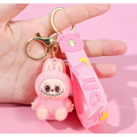 Брелок Лабубу Labubu Сидячий Рожевий