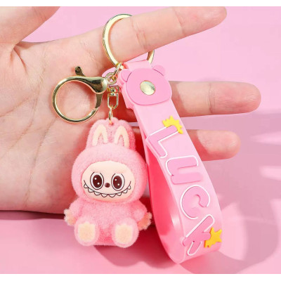 Брелок Лабубу Labubu Сидячий Рожевий