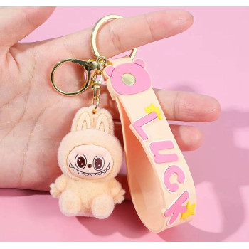 Брелок Лабубу Labubu Сидячий Бежевий