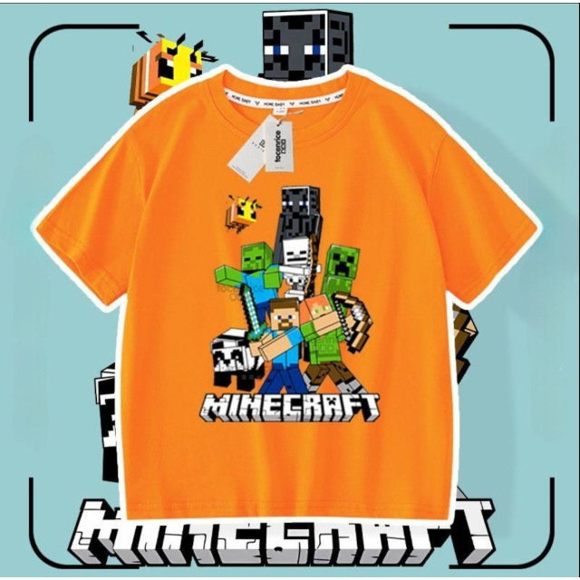 Дитяча футболка Minecraft Помаранчева