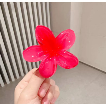 Заколка-квітка (малинова) Заколка гавайська