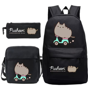 Набір 3 в 1 Pusheen, Пушин рюкзак + сумка через плече + пенал
