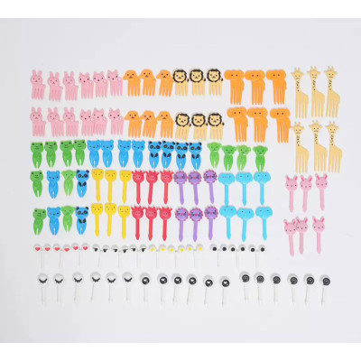 Набір шпажок з фігурками тваринок, 120шт