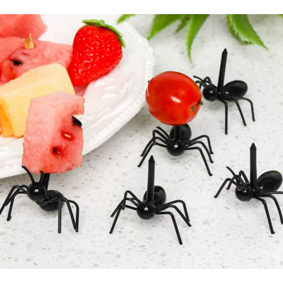 Набір шпажок у вигляді мурах - 12шт, декор на Хелловін, Halloween