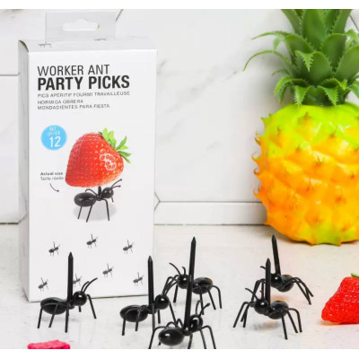 Набір шпажок у вигляді мурах - 12шт, декор на Хелловін, Halloween