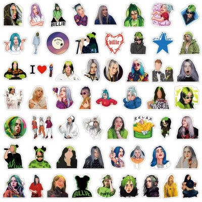 Набір стікерів, наліпок, наклейок Billie Eilish (Біллі Айліш) Стікерпак – 110 шт.