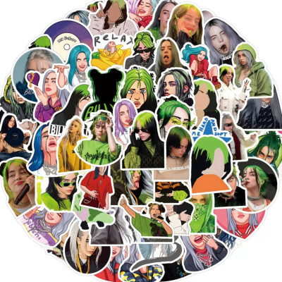 Набір стікерів, наліпок, наклейок Billie Eilish (Біллі Айліш) Стікерпак – 110 шт.