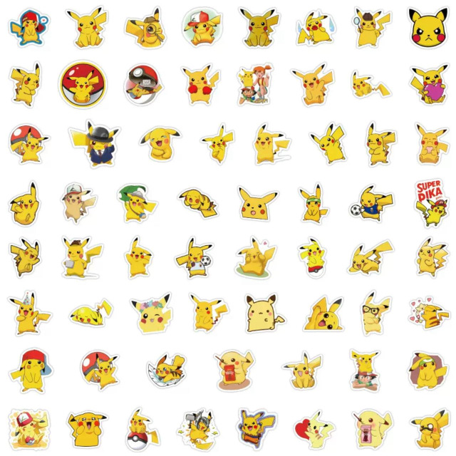 Набір наліпок, стікерів, наклейок Пікачу, Pokemon, 50 шт.