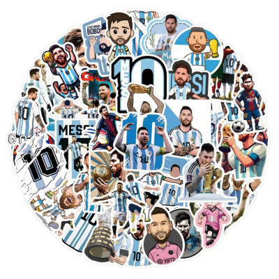 Набір наліпок, наклейок, стікерів футболіста Ліонель Мессі , Messi, 50шт