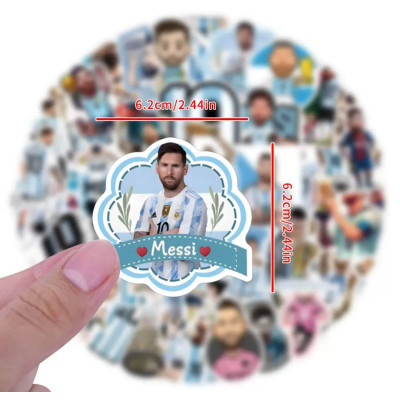 Набір наліпок, наклейок, стікерів футболіста Ліонель Мессі , Messi, 50шт