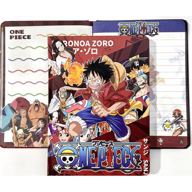 Щоденник блокнот з персонажами One Piece, тверда обкладинка