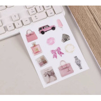 Об'ємні наліпки, стікери, наклейки, 1 лист