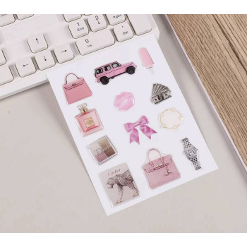 Об'ємні наліпки, стікери, наклейки, 1 лист