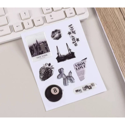 Об'ємні наліпки, стікери, наклейки, 1 лист