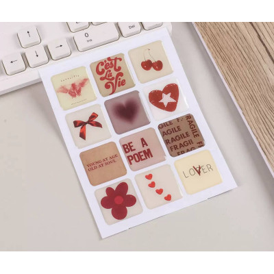 Об'ємні наліпки, стікери, наклейки, 1 лист